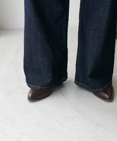 DISCOAT（ディスコート）の「USコットンデニムワイドパンツ（デニムパンツ・レディース・ブラック/ネイビー・SMALL/MEDIUM/LARGE）」の14枚目の写真