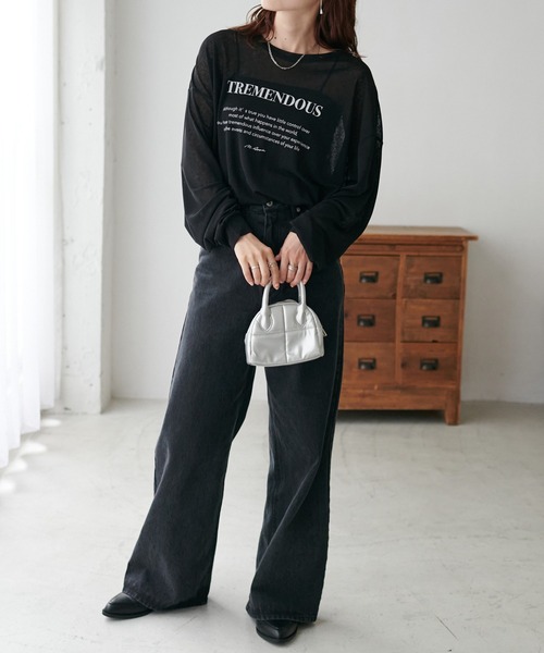 DISCOAT（ディスコート）の「USコットンデニムワイドパンツ（デニムパンツ・レディース・ブラック/ネイビー・SMALL/MEDIUM/LARGE）」の18枚目の写真