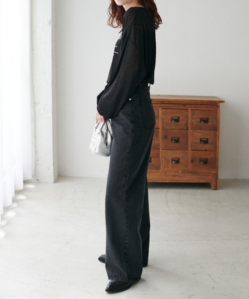 DISCOAT（ディスコート）の「USコットンデニムワイドパンツ（デニムパンツ・レディース・ブラック/ネイビー・SMALL/MEDIUM/LARGE）」の19枚目の写真