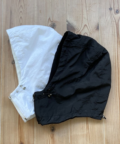 wee9s（ウィークス）の「buddy nylon hoodie / バディナイロンフーディーバラクラバ（ニットキャップ/ビーニー・レディース・ホワイト/ブラック・FREE）」の12枚目の写真