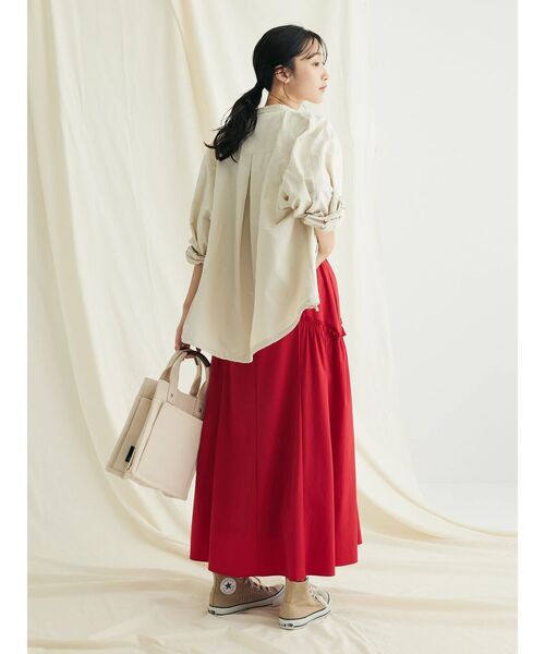 CRAFT STANDARD BOUTIQUE(クラフトスタンダードブティック)の「サイドフリルギャザースカート(スカート・レディース・ブラック/カーキ/レッド・FREE)」の14枚目の写真