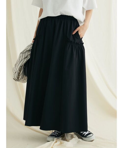 CRAFT STANDARD BOUTIQUE(クラフトスタンダードブティック)の「サイドフリルギャザースカート(スカート・レディース・ブラック/カーキ/レッド・FREE)」の18枚目の写真