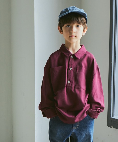 PAIRMANON STREET（ペアマノンストリート）の「【PAIRMANON STREET】アノラック シャツ 長袖 胸ポケット（シャツ/ブラウス・キッズ・ブルー/その他/ブラック/レッド系その他・100/120/130/90/150/140/110）」の4枚目の写真