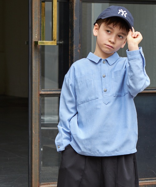 PAIRMANON STREET（ペアマノンストリート）の「【PAIRMANON STREET】アノラック シャツ 長袖 胸ポケット（シャツ/ブラウス・キッズ・ブルー/その他/ブラック/レッド系その他・100/120/130/90/150/140/110）」の3枚目の写真