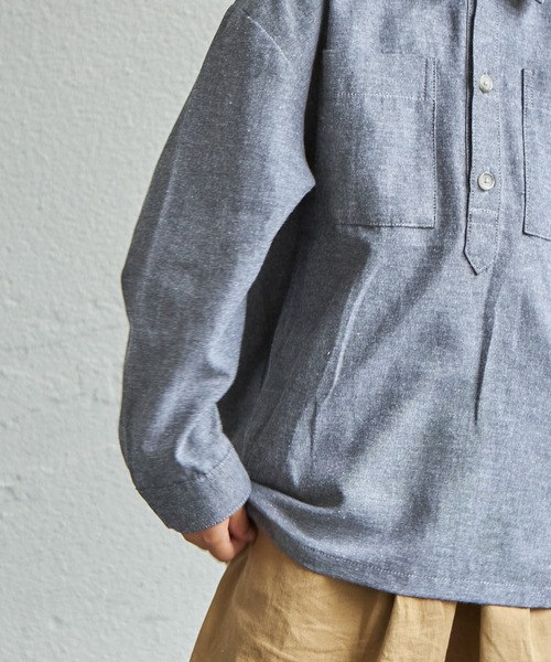 PAIRMANON STREET（ペアマノンストリート）の「【PAIRMANON STREET】アノラック シャツ 長袖 胸ポケット（シャツ/ブラウス・キッズ・ブルー/その他/ブラック/レッド系その他・100/120/130/90/150/140/110）」の5枚目の写真