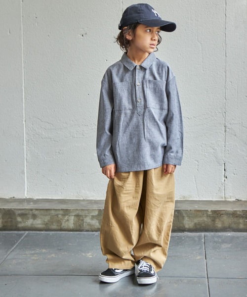 PAIRMANON STREET（ペアマノンストリート）の「【PAIRMANON STREET】アノラック シャツ 長袖 胸ポケット（シャツ/ブラウス・キッズ・ブルー/その他/ブラック/レッド系その他・100/120/130/90/150/140/110）」の6枚目の写真