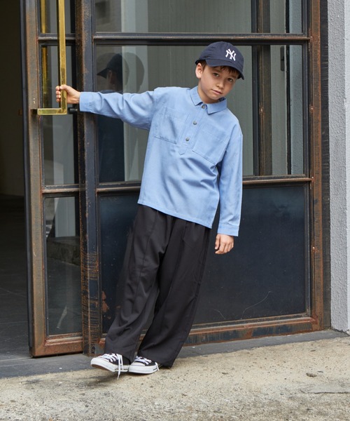 PAIRMANON STREET（ペアマノンストリート）の「【PAIRMANON STREET】アノラック シャツ 長袖 胸ポケット（シャツ/ブラウス・キッズ・ブルー/その他/ブラック/レッド系その他・100/120/130/90/150/140/110）」の8枚目の写真