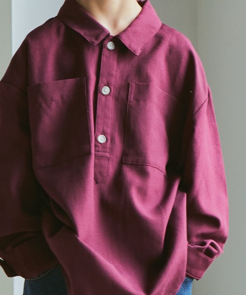 PAIRMANON STREET（ペアマノンストリート）の「【PAIRMANON STREET】アノラック シャツ 長袖 胸ポケット（シャツ/ブラウス・キッズ・ブルー/その他/ブラック/レッド系その他・100/120/130/90/150/140/110）」の9枚目の写真