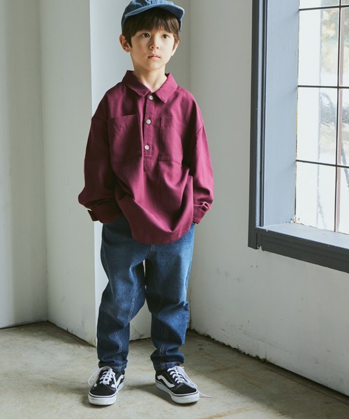 PAIRMANON STREET（ペアマノンストリート）の「【PAIRMANON STREET】アノラック シャツ 長袖 胸ポケット（シャツ/ブラウス・キッズ・ブルー/その他/ブラック/レッド系その他・100/120/130/90/150/140/110）」の10枚目の写真