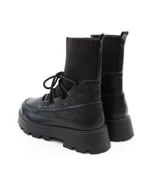 VIVIAN(ヴィヴィアン)の「厚底レースアップニットブーツ ZOZOTOWN+オフィシャルサイト限定商品(ブーツ・レディース・アイボリー/ブラック・M/L/LL/S)」の20枚目の写真