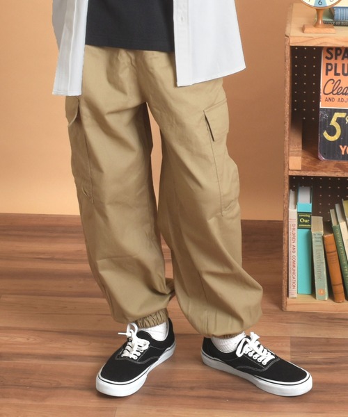 GLAZOS（グラソス）の「コットンツイル・カーゴパンツ（その他パンツ・キッズ・ブラック/カーキ/ベージュ・140cm/160cm/170cm/150cm）」の3枚目の写真