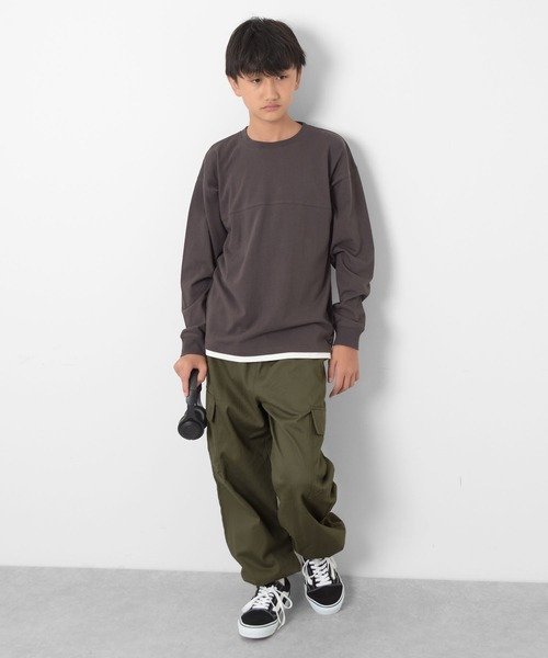 GLAZOS（グラソス）の「コットンツイル・カーゴパンツ（その他パンツ・キッズ・ブラック/カーキ/ベージュ・140cm/160cm/170cm/150cm）」の6枚目の写真