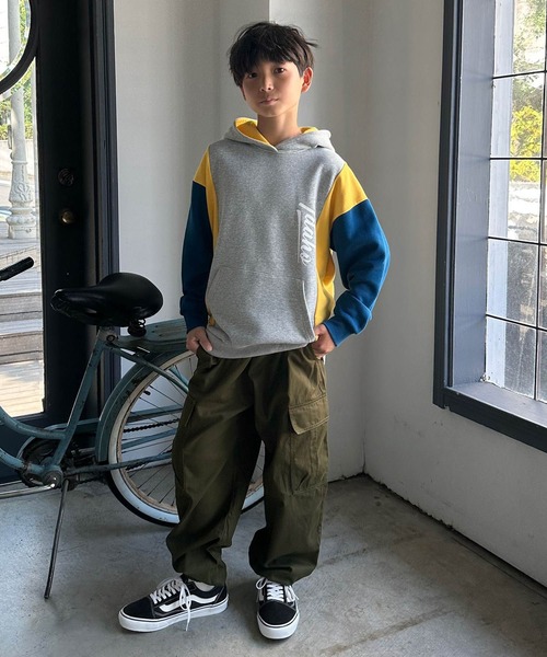 GLAZOS（グラソス）の「コットンツイル・カーゴパンツ（その他パンツ・キッズ・ブラック/カーキ/ベージュ・140cm/160cm/170cm/150cm）」の5枚目の写真