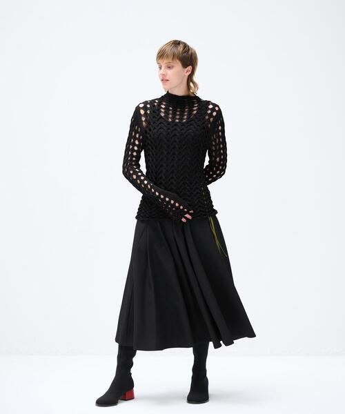 美品】LANVIN en Bleu/フィッシュネットニット