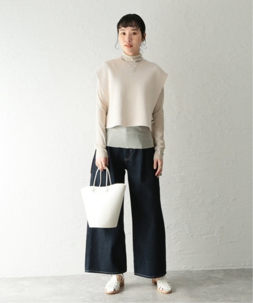 JOURNAL STANDARD（ジャーナルスタンダード）の「《追加》シアーネットハイネックプルオーバー（Tシャツ/カットソー・レディース・ライトグレー/ブラウン系その他/アイボリー/ブルー・FREE）」の6枚目の写真