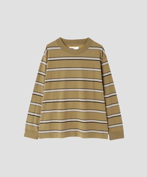 【MHL】OUTLINE STRIPE JERSEY MHL.(エムエイチエル)の「OUTLINE STRIPE JERSEY(Tシャツ