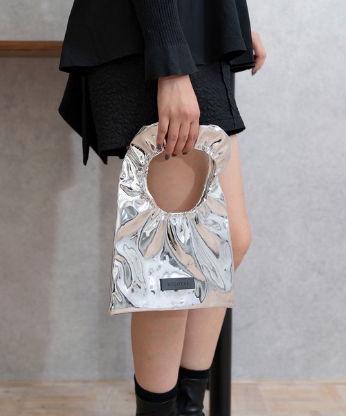 HELOYSE（エロイーズ）の「【HELOYSE/エロイーズ】 トースト PUレザー SM（ハンドバッグ・レディース・シルバー/シルバー系その他/カーキ/ベージュ/ブラック/ボルドー・FREE）」の11枚目の写真