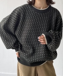 Chillfar | アソートバーズアイカラーラインニット(ニット/セーター)