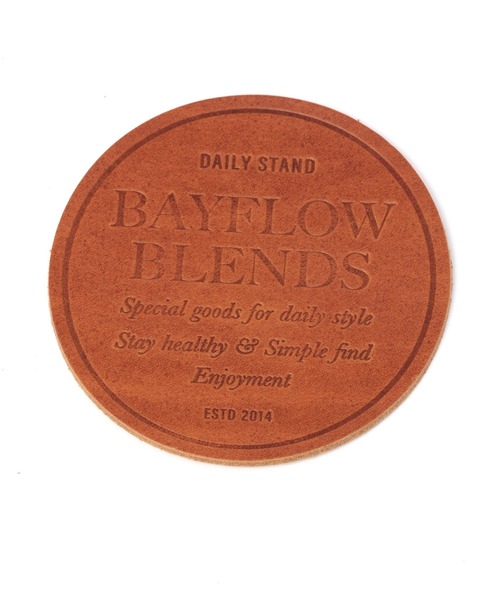 BAYFLOW（ベイフロー）の「[本革仕様][BAYFLOW BLENDS]レザーコースター（キッチンツール・レディース・ブラウン/ブラック・0）」の4枚目の写真