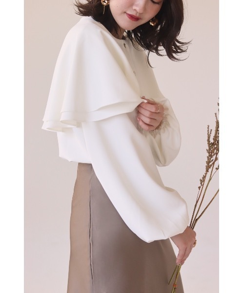 mellowneon（メロウネオン）の「ケープバルーンブラウス（シャツ/ブラウス・レディース・アイボリー・FREE）」の13枚目の写真