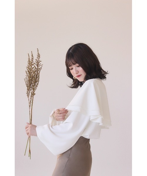 mellowneon（メロウネオン）の「ケープバルーンブラウス（シャツ/ブラウス・レディース・アイボリー・FREE）」の12枚目の写真