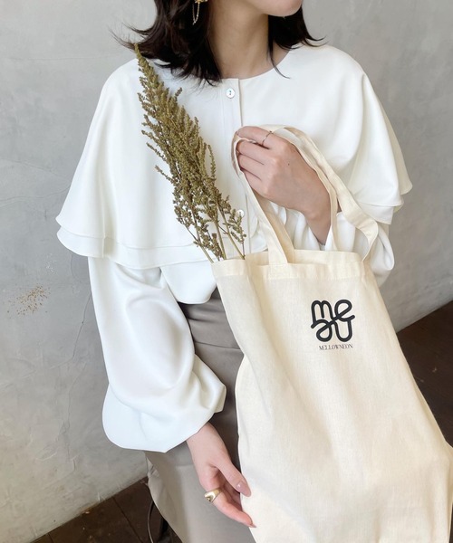 mellowneon（メロウネオン）の「ケープバルーンブラウス（シャツ/ブラウス・レディース・アイボリー・FREE）」の6枚目の写真