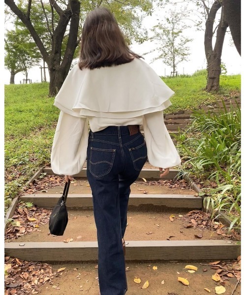 mellowneon（メロウネオン）の「ケープバルーンブラウス（シャツ/ブラウス・レディース・アイボリー・FREE）」の17枚目の写真