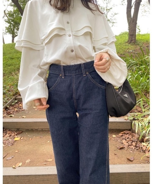 mellowneon（メロウネオン）の「ケープバルーンブラウス（シャツ/ブラウス・レディース・アイボリー・FREE）」の18枚目の写真