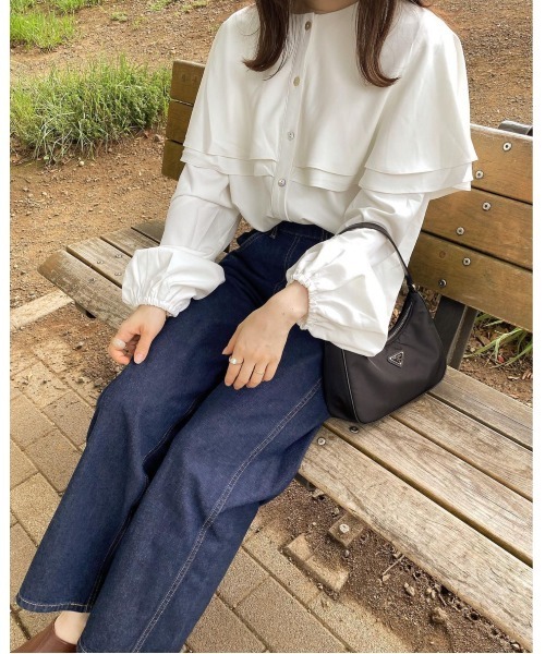 mellowneon（メロウネオン）の「ケープバルーンブラウス（シャツ/ブラウス・レディース・アイボリー・FREE）」の16枚目の写真