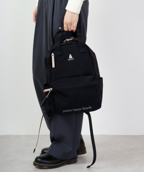 ★Archivepke★Bowling backpack★Nylon black★韓国★大人気★ EXCLUSIVE] Bowling backpack(Nylon black)_Archivépke