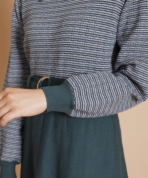 REDYAZEL（レディアゼル）の「襟付きジャガードニットフレア