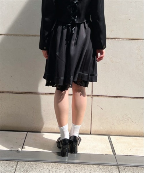 axes femme（アクシーズファム）の「ベルト付クラシカルスカート（スカート・レディース・ワイン/ブラウン/ブラック・FREE）」の6枚目の写真