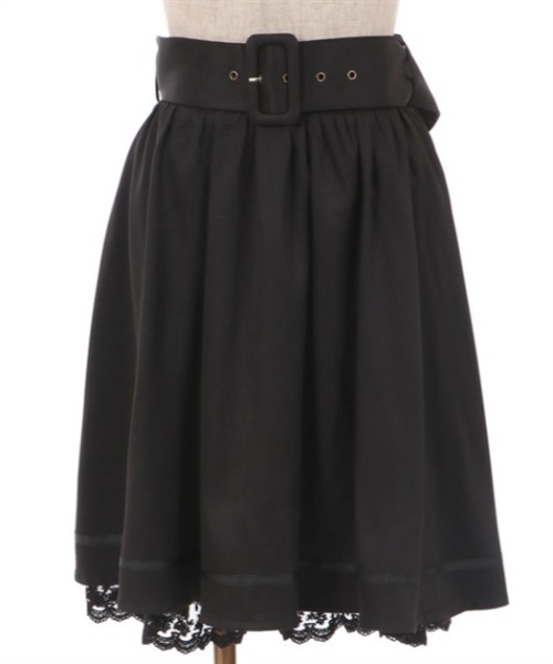 axes femme（アクシーズファム）の「ベルト付クラシカルスカート（スカート・レディース・ワイン/ブラウン/ブラック・FREE）」の7枚目の写真