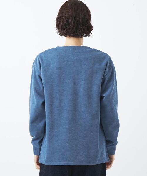 green label relaxing(グリーンレーベルリラクシング)の「メランジ ダブルフェイス ノーカラー カットソー(Tシャツ/カットソー・メンズ・ダークグレー/ワインレッド/ライトブルー/ライトグレー・XL/M/S/L)」の10枚目の写真