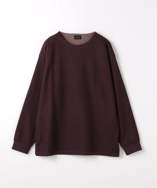 green label relaxing(グリーンレーベルリラクシング)の「メランジ ダブルフェイス ノーカラー カットソー(Tシャツ/カットソー・メンズ・ダークグレー/ワインレッド/ライトブルー/ライトグレー・XL/M/S/L)」の11枚目の写真