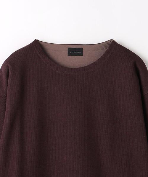 green label relaxing(グリーンレーベルリラクシング)の「メランジ ダブルフェイス ノーカラー カットソー(Tシャツ/カットソー・メンズ・ダークグレー/ワインレッド/ライトブルー/ライトグレー・XL/M/S/L)」の13枚目の写真