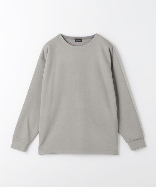 green label relaxing(グリーンレーベルリラクシング)の「メランジ ダブルフェイス ノーカラー カットソー(Tシャツ/カットソー・メンズ・ダークグレー/ワインレッド/ライトブルー/ライトグレー・XL/M/S/L)」の18枚目の写真