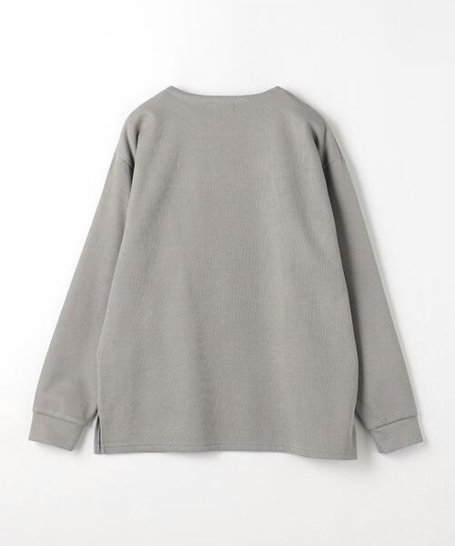 green label relaxing(グリーンレーベルリラクシング)の「メランジ ダブルフェイス ノーカラー カットソー(Tシャツ/カットソー・メンズ・ダークグレー/ワインレッド/ライトブルー/ライトグレー・XL/M/S/L)」の19枚目の写真