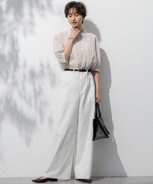 23区（ニジュウサンク）の「メッシュ ナローベルト（ベルト・レディース・ホワイト系/ブラウン系/ブラック系/ダークブラウン系・32/38/44）」の15枚目の写真