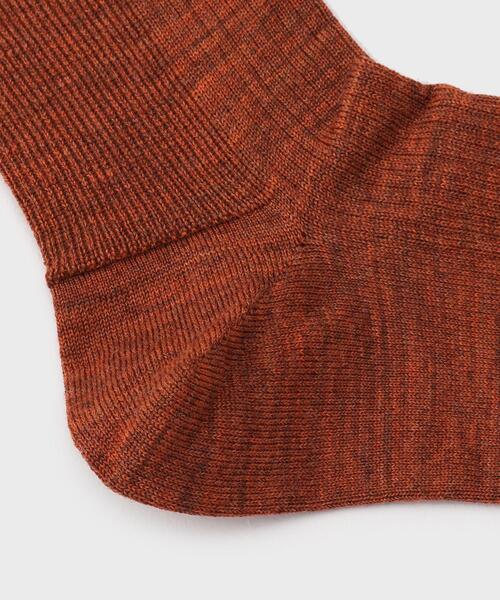 TAKEO KIKUCHI（タケオキクチ）の「◆ウールリブソックス（ソックス/靴下・メンズ・ダークグレー/ブラウン系その他/ダークオレンジ・00）」の5枚目の写真