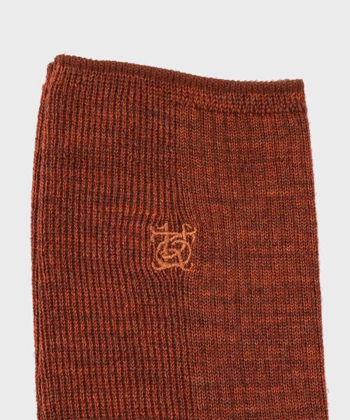 TAKEO KIKUCHI（タケオキクチ）の「◆ウールリブソックス（ソックス/靴下・メンズ・ダークグレー/ブラウン系その他/ダークオレンジ・00）」の6枚目の写真