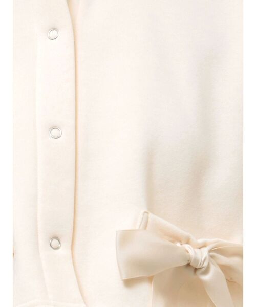 merry jenny（メリージェニー）の「リボンスナップカーディガン（カーディガン/ボレロ・レディース・グレー/オフホワイト・FREE）」の9枚目の写真