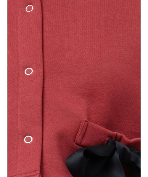 merry jenny（メリージェニー）の「リボンスナップカーディガン（カーディガン/ボレロ・レディース・グレー/オフホワイト・FREE）」の7枚目の写真