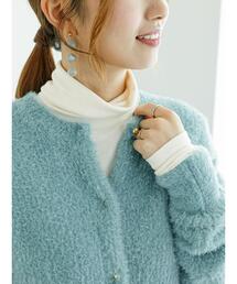 Te chichi | 【吸水発熱】指抜きリブタートルインナー(Tシャツ/カットソー)