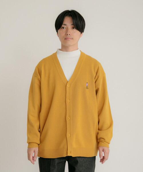 TeddyBear SPORTS BRAND（テディベアスポーツブランド）の「TEDDY BEAR ミラノリブニットカーデ（カーディガン/ボレロ・メンズ・マスタード/グレー/ブラック・LARGE/MEDIUM）」の6枚目の写真