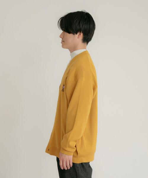 TeddyBear SPORTS BRAND（テディベアスポーツブランド）の「TEDDY BEAR ミラノリブニットカーデ（カーディガン/ボレロ・メンズ・マスタード/グレー/ブラック・LARGE/MEDIUM）」の7枚目の写真