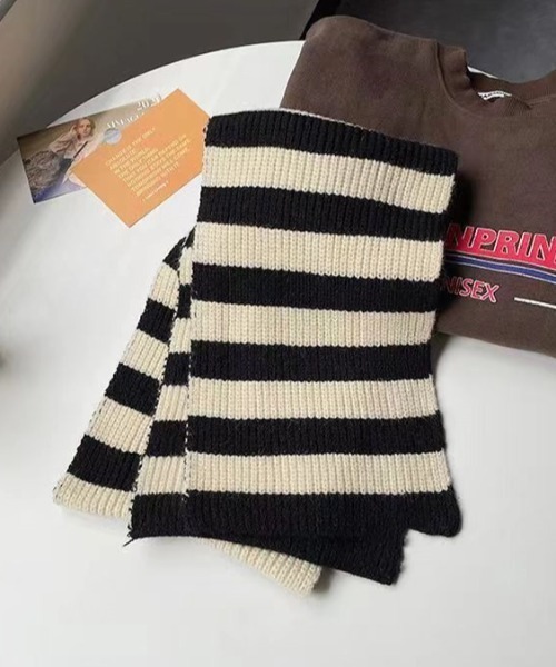 MGV（エムジーヴィー）の「ボーダーニットマフラー（マフラー・メンズ・レッド/ブルー/ブラック・FREE）」の16枚目の写真