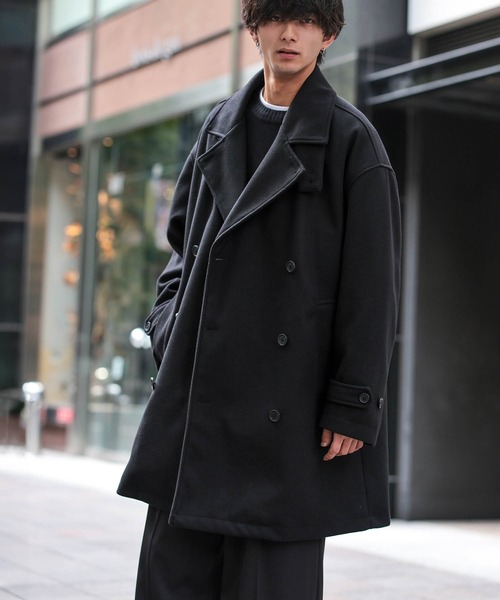 ADMIX/ATELIER SAB MEN(アドミックスアトリエサブメン)の「テック メルトン / オーバーサイズ ミディアム丈 ハーフトレンチコート(トレンチコート・メンズ・ブラック/ダークブラウン/ダークグレー・M/L)」の13枚目の写真