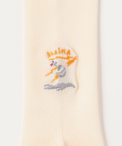 BEAMS BOY（ビームスボーイ）の「ROSTER SOX × BEAMS BOY / 別注 アラスカ ソックス（ソックス/靴下・レディース・ブラック/オフホワイト・ONE SIZE）」の3枚目の写真