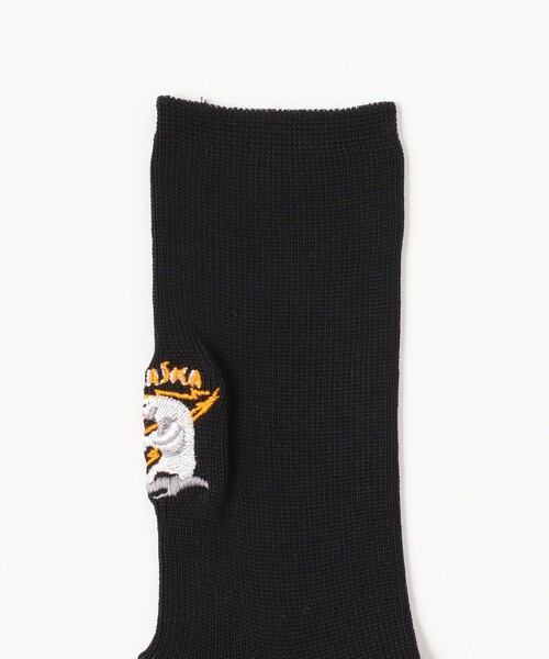 BEAMS BOY（ビームスボーイ）の「ROSTER SOX × BEAMS BOY / 別注 アラスカ ソックス（ソックス/靴下・レディース・ブラック/オフホワイト・ONE SIZE）」の4枚目の写真